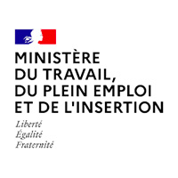 Ministère du Travail, du plein Emploi, et de l'Insertion (logo)